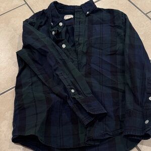 J. Crew Kids Dark Plaid Button Down Shirt